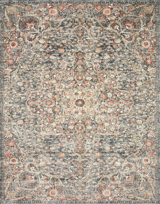 Loloi II Saban SAB-02 Blue Spice Traditional Power Loomed Rug