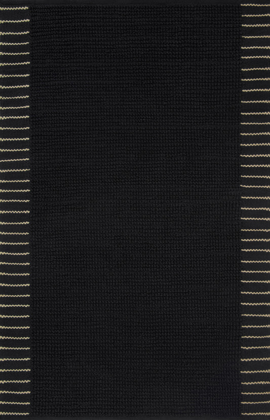 Magnolia Home Sadie SAD-01 Black Indoor/Outdoor Hand Woven Rug