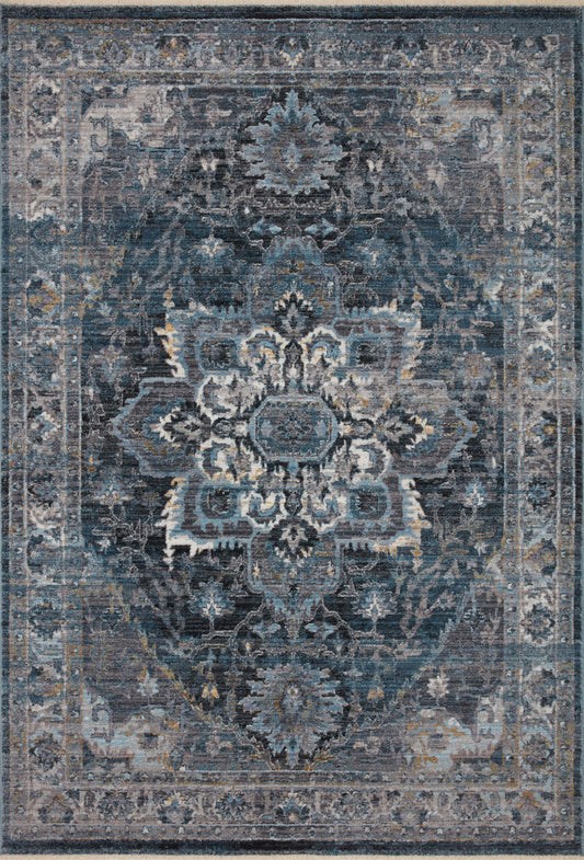 Loloi II Samra SAM-01 Denim Grey Transitional Power Loomed Rug