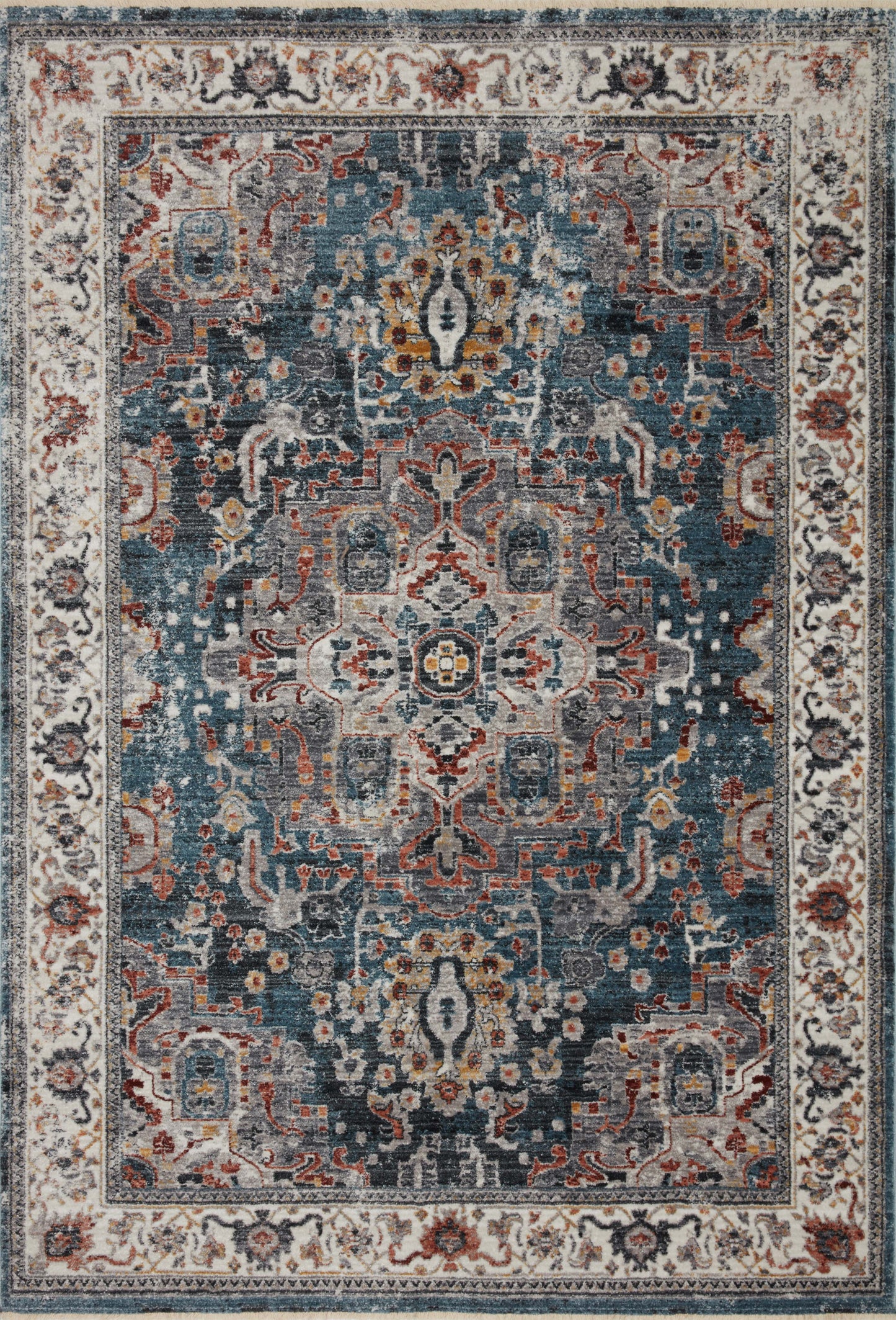 Loloi II Samra SAM-04 Slate Multi Transitional Power Loomed Rug