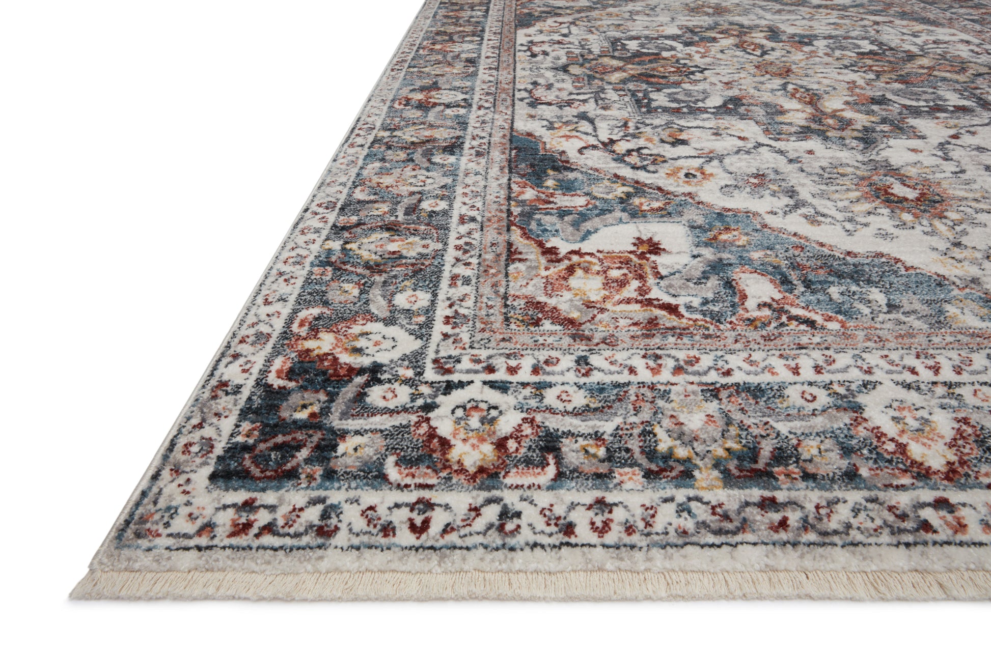 Loloi II Samra SAM-09 Ivory Denim Transitional Power Loomed Rug