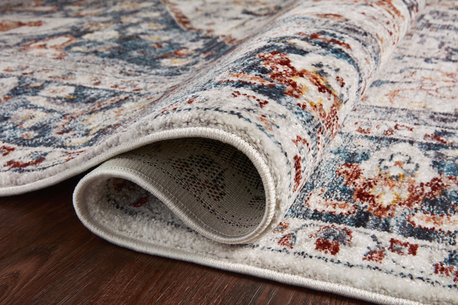 Loloi II Samra SAM-09 Ivory Denim Transitional Power Loomed Rug