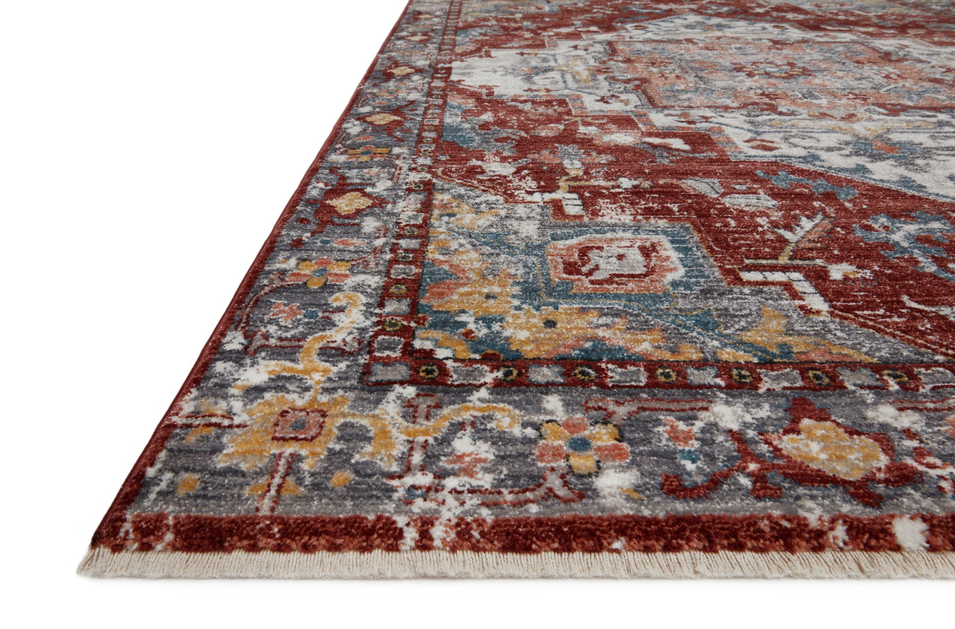 Loloi II Samra SAM-10 Brick Grey Transitional Power Loomed Rug