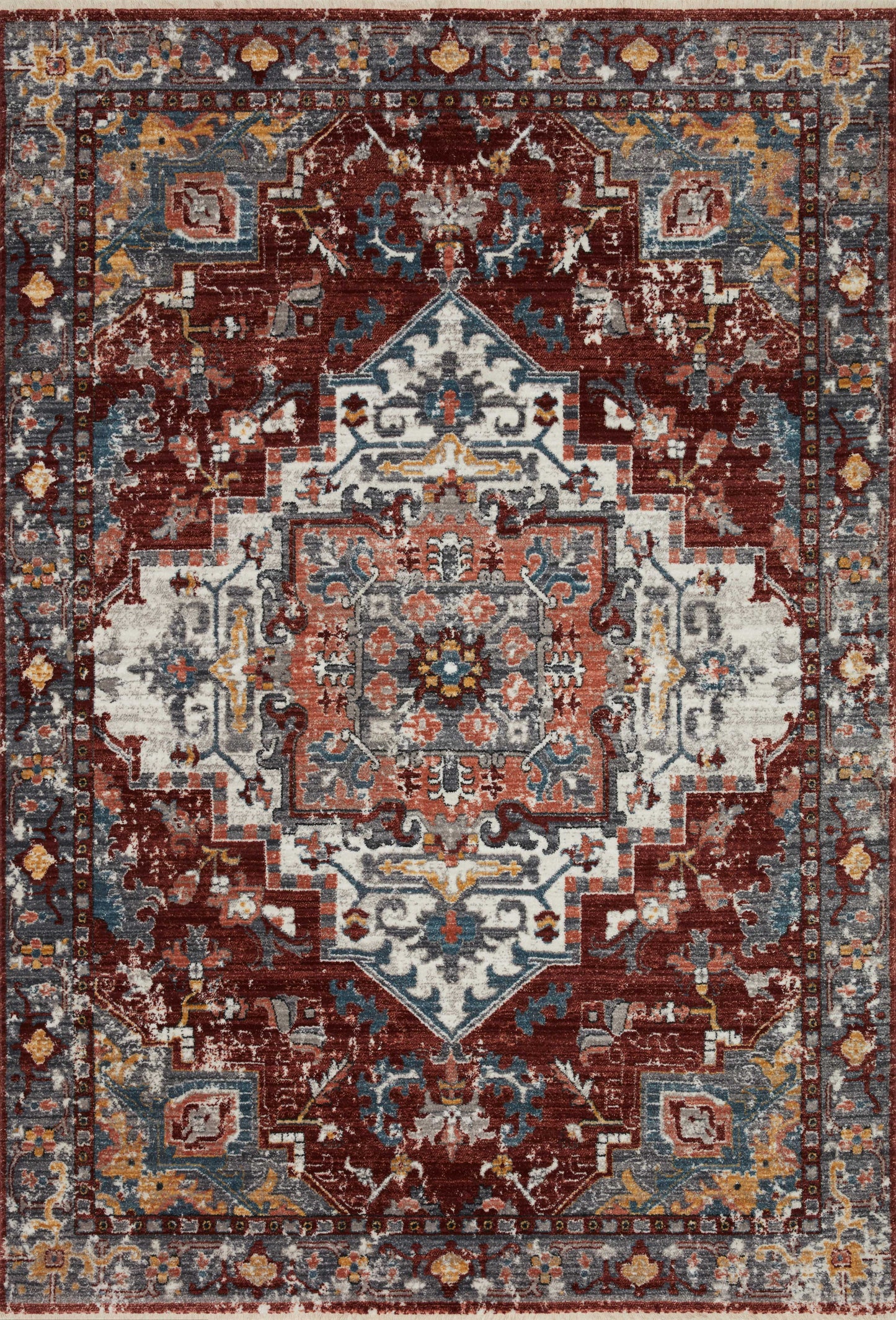 Loloi II Samra SAM-10 Brick Grey Transitional Power Loomed Rug