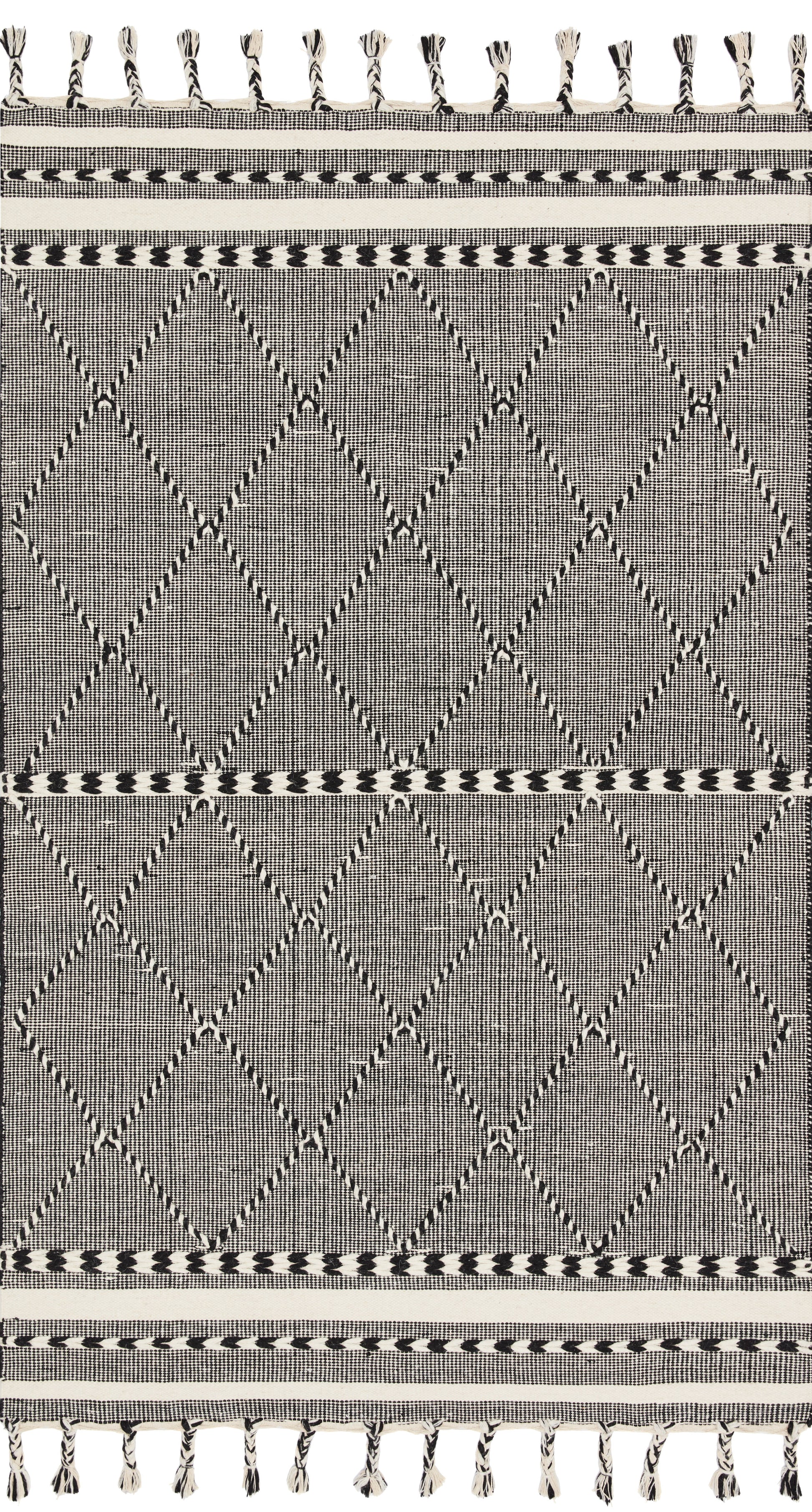 Loloi II Sawyer SAW-01 Black Contemporary Hand Loomed Rug