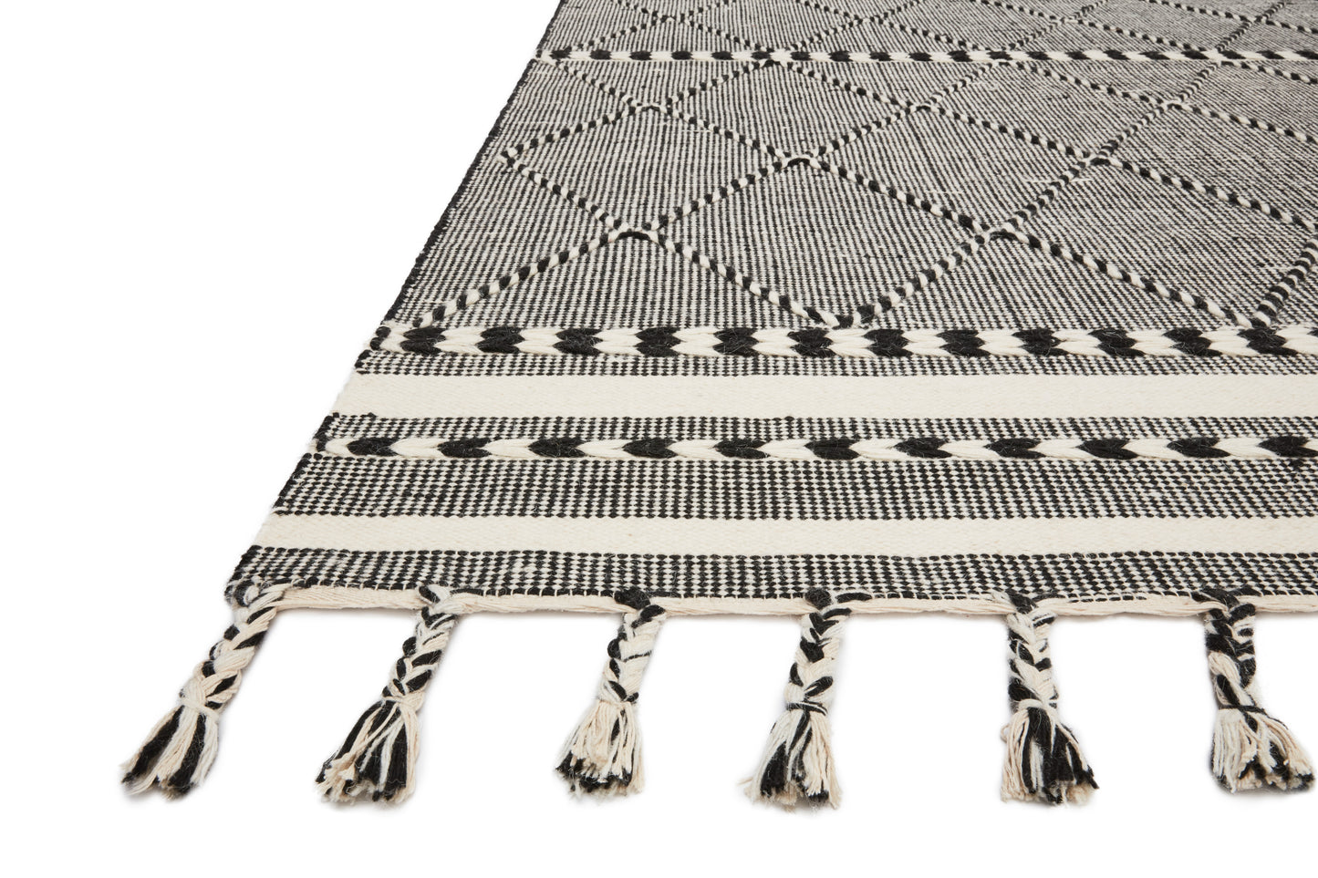 Loloi II Sawyer SAW-01 Black Contemporary Hand Loomed Rug