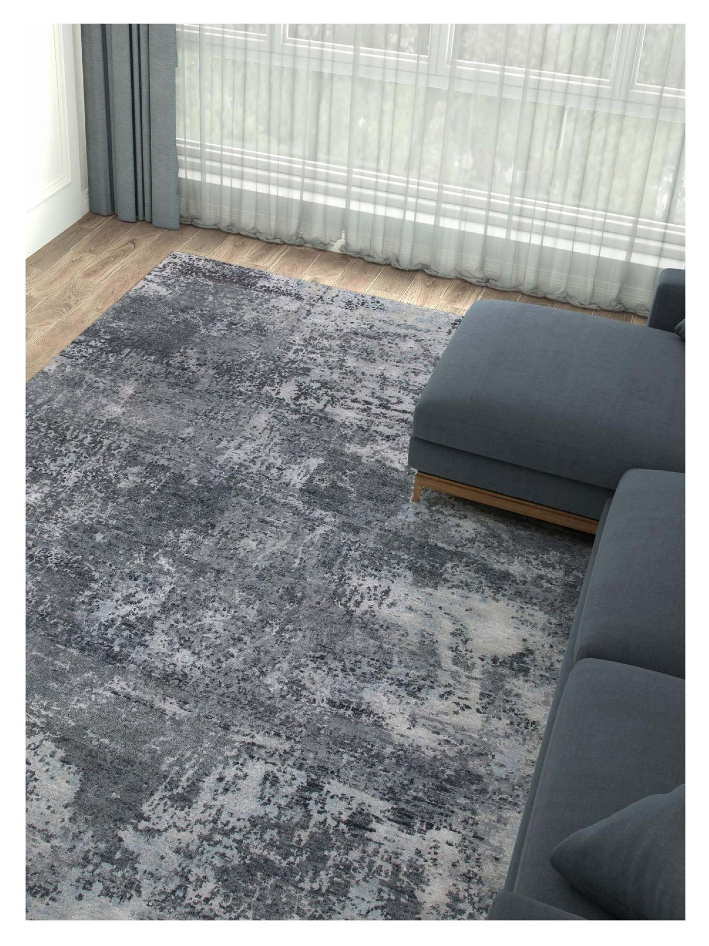 Limited SUNBURY SB - 112 CHARCOAL Transitional Knotted Rug - Rugs - Limited - Atlanta Designer Rugs