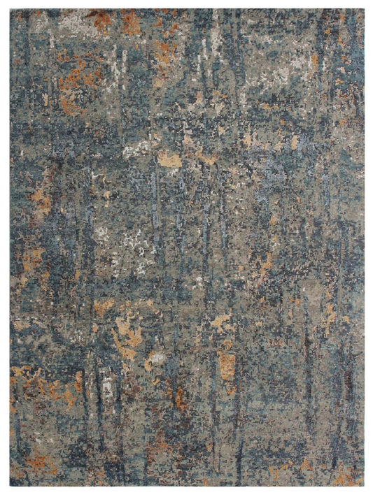 Artisan Mary Blue Contemporary Knotted Rug - Rugs - Artisan - Atlanta Designer Rugs