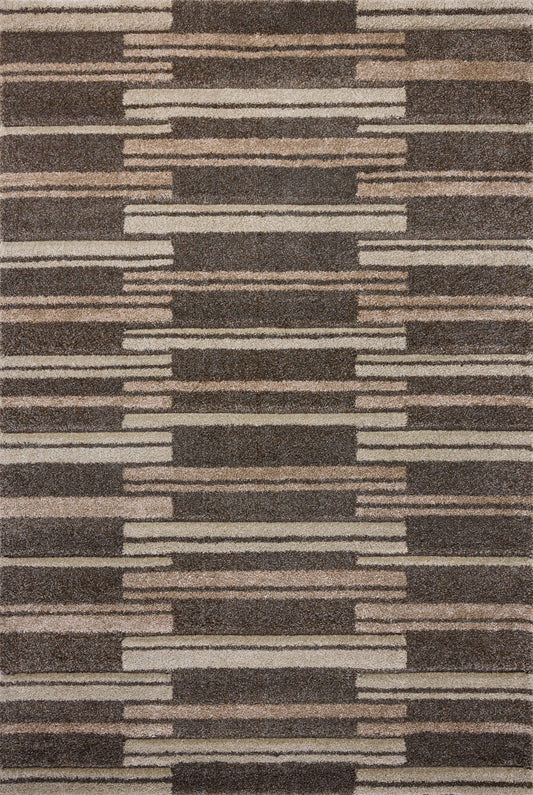 Loloi Silas SLA-08 Mocha Champagne Traditional Power Loomed Rug