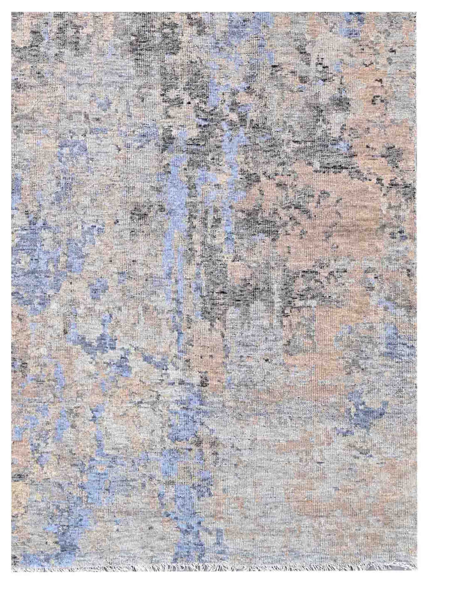 Artisan Vintage Modern  Blue  Transitional Knotted Rug