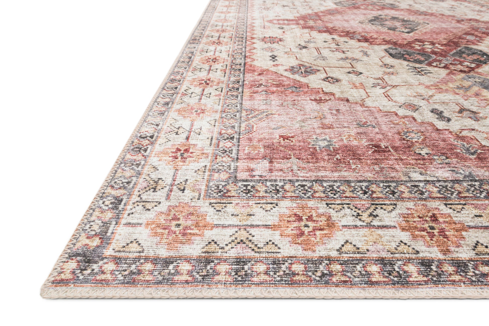 Loloi II Skye SKY-02 Ivory Berry Traditional Power Loomed Rug