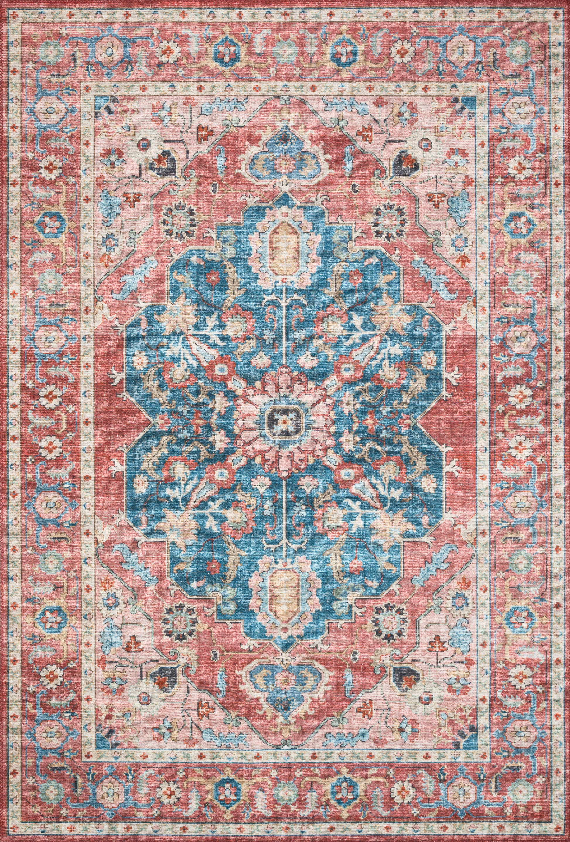 Loloi II Skye SKY-05 Brick Ocean Traditional Power Loomed Rug