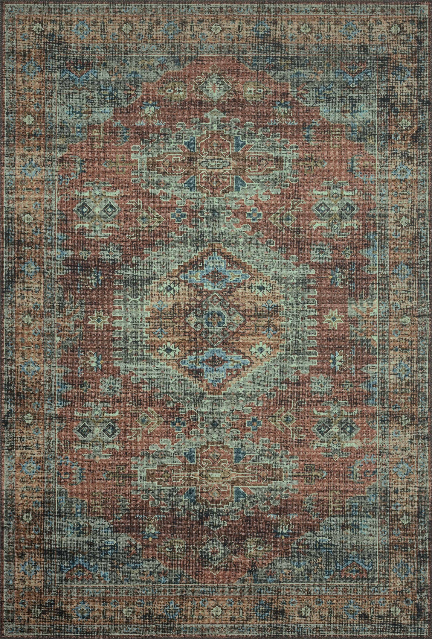 Loloi II Skye SKY-07 Terracotta Sky Traditional Power Loomed Rug