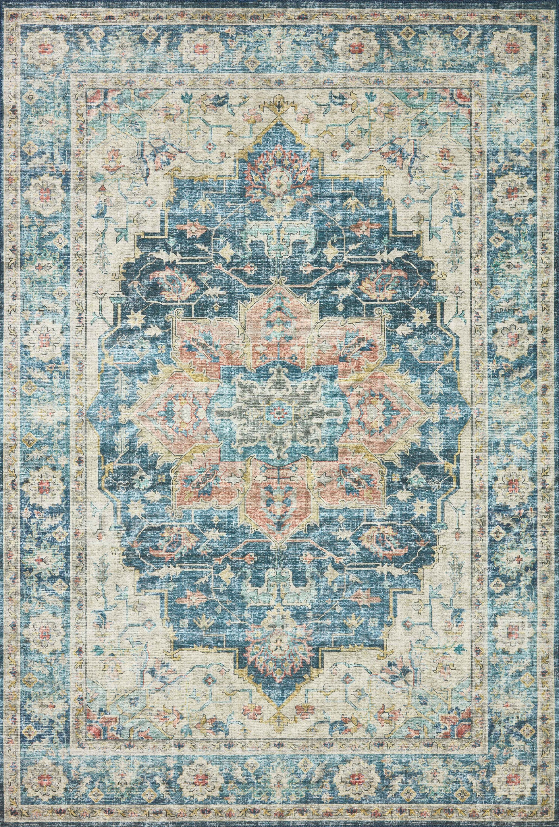 Loloi II Skye SKY-12 Ocean Multi Traditional Power Loomed Rug