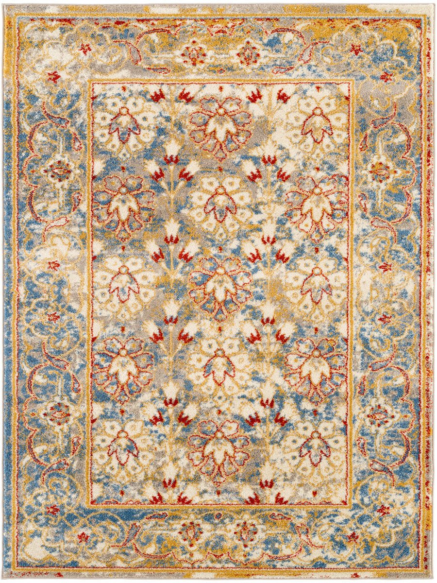 Limited Leighton LO - 551 Ivory Blue Traditional Machinemade Rug - Rugs - Limited - Atlanta Designer Rugs