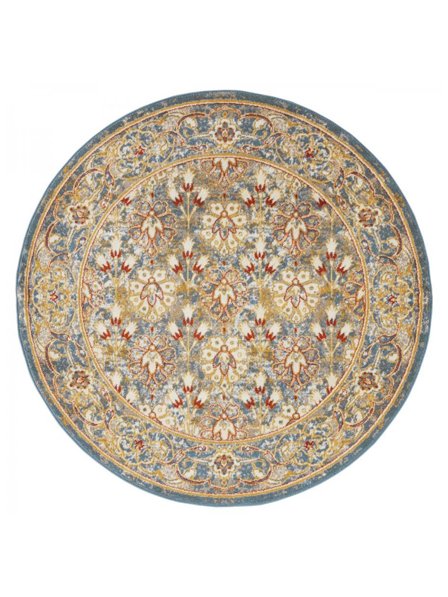 Limited Leighton LO - 551 Ivory Blue Traditional Machinemade Rug - Rugs - Limited - Atlanta Designer Rugs