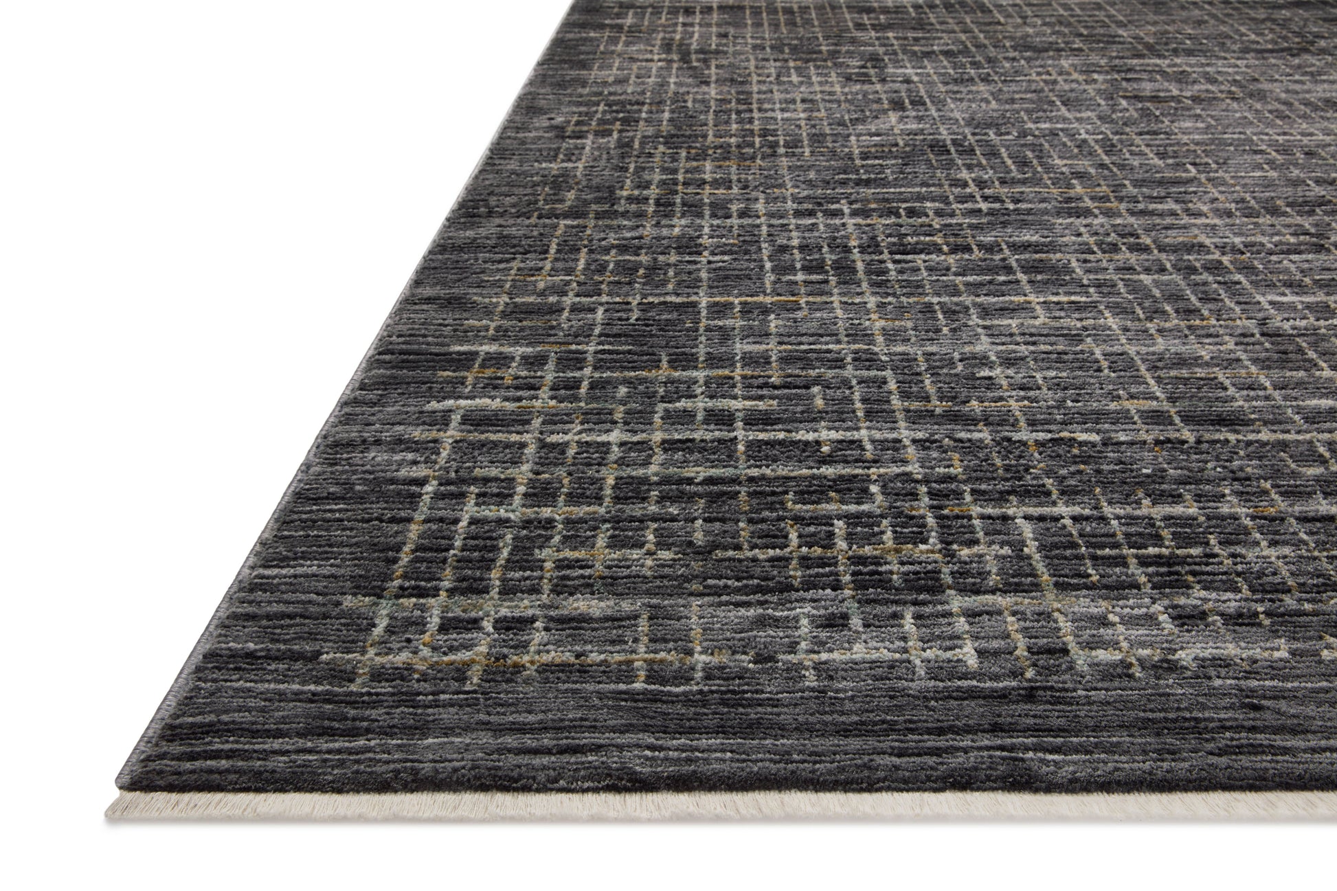 Loloi Soho SOH-01 Onyx Silver Contemporary Power Loomed Rug