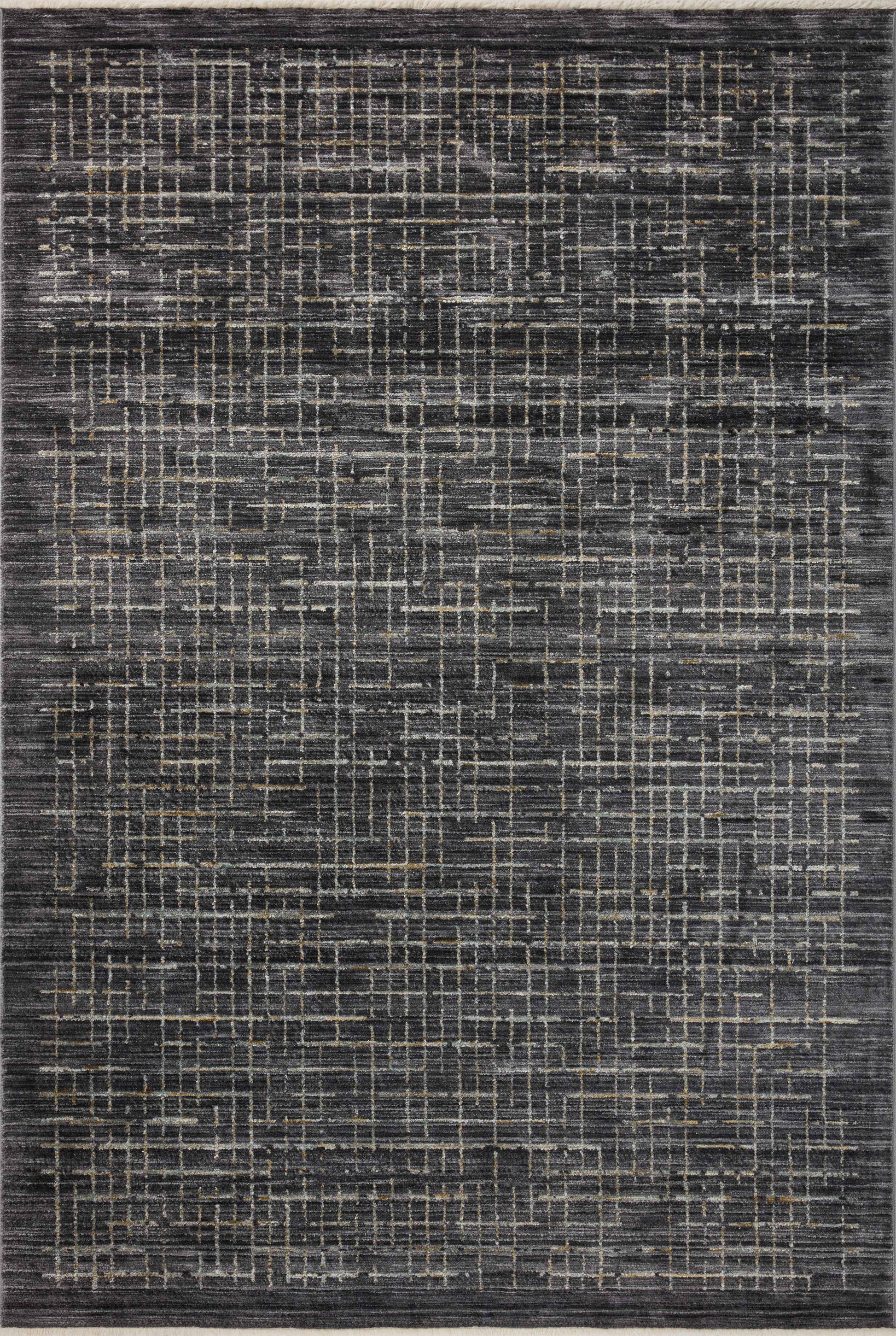 Loloi Soho SOH-01 Onyx Silver Contemporary Power Loomed Rug