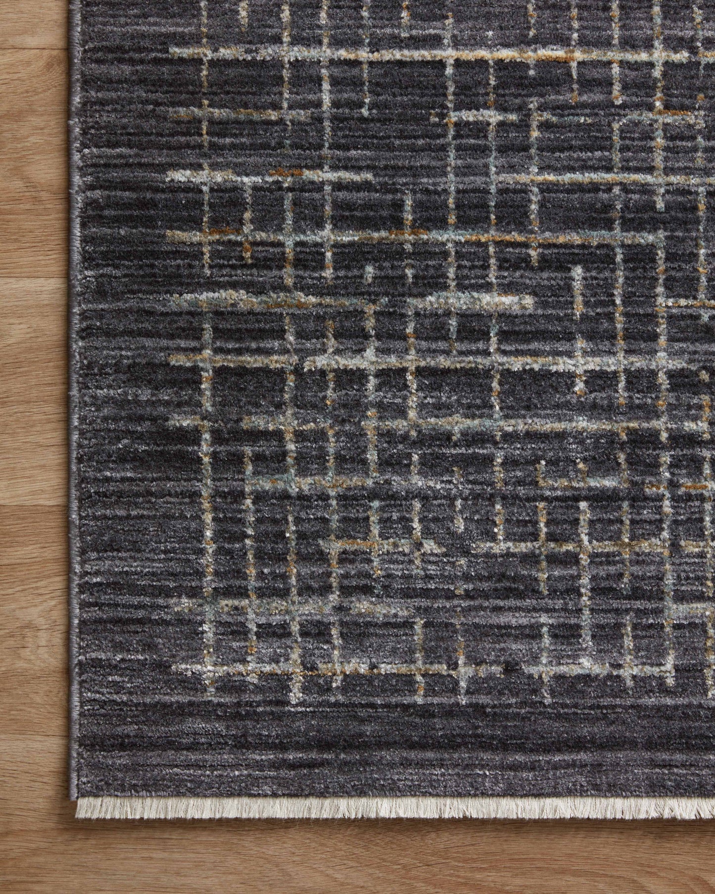 Loloi Soho SOH-01 Onyx Silver Contemporary Power Loomed Rug