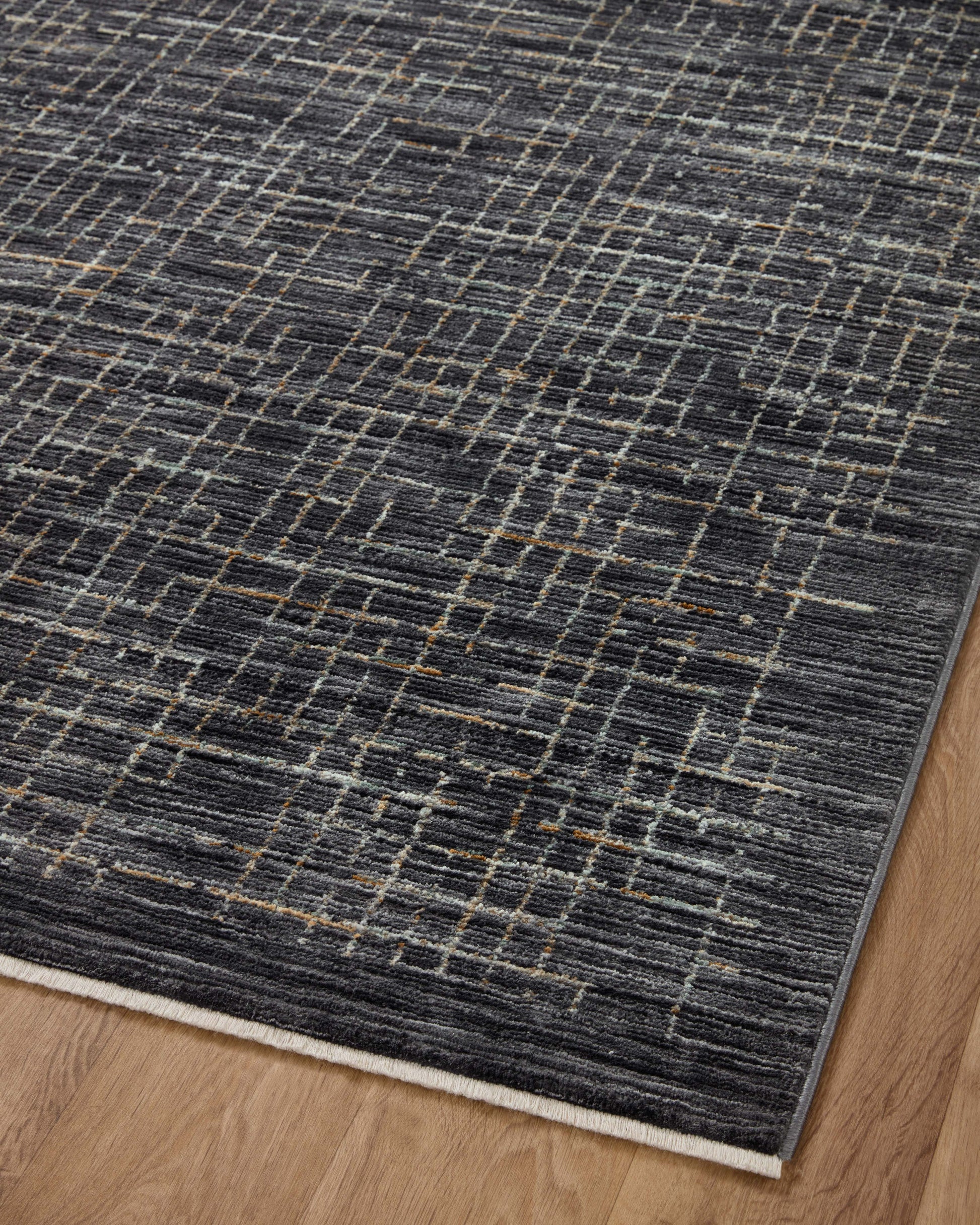 Loloi Soho SOH-01 Onyx Silver Contemporary Power Loomed Rug