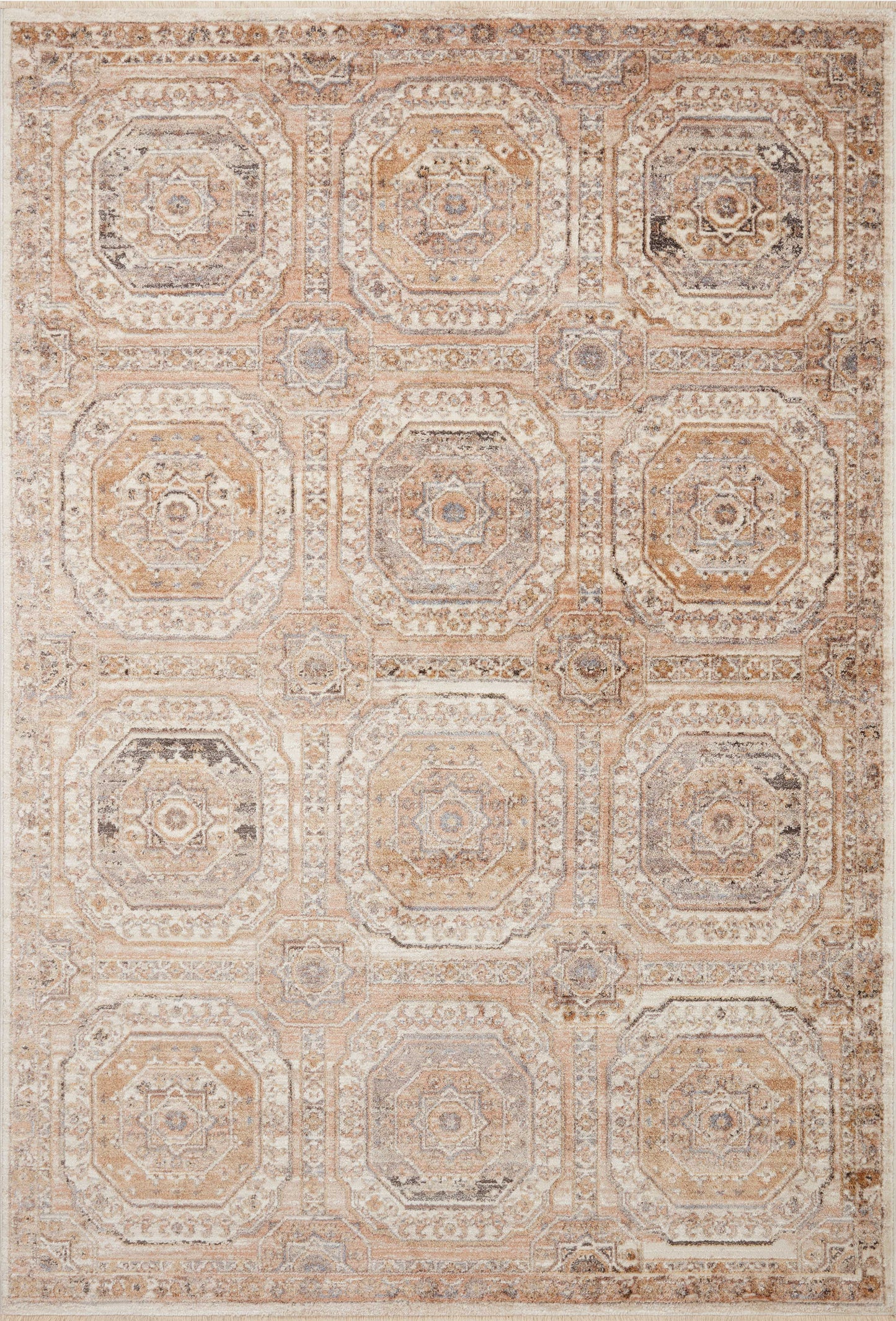 Loloi Sonnet SNN-06 Apricot Multi Traditional Power Loomed Rug