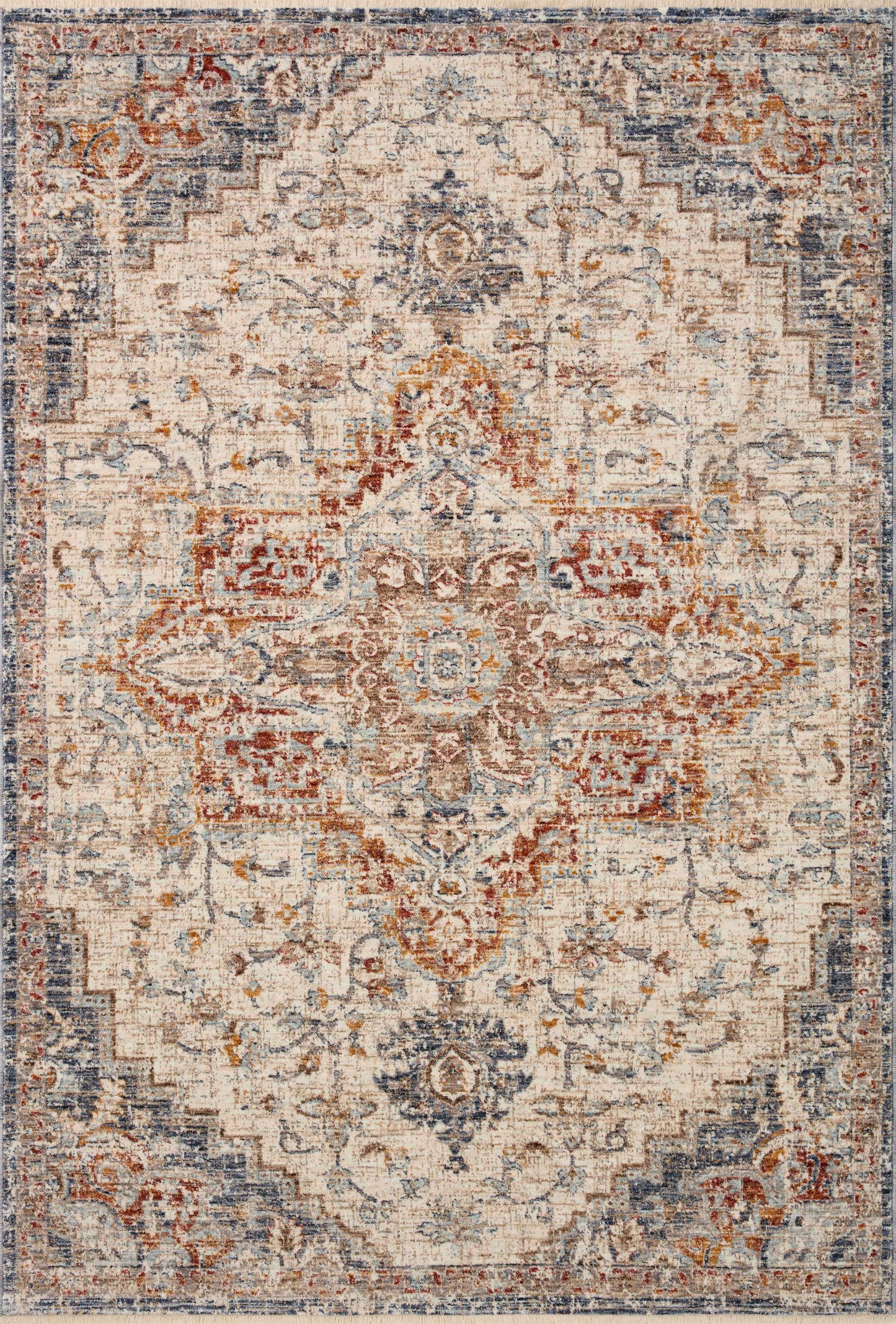 Loloi II Sorrento SOR-05 Ivory Fiesta Traditional Power Loomed Rug