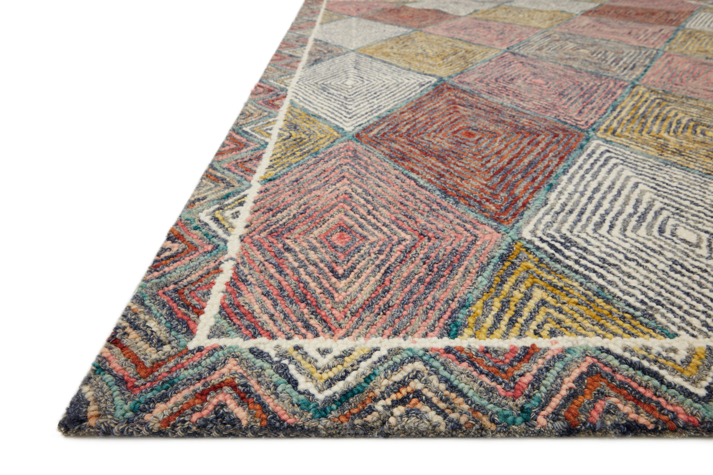 Loloi II Spectrum SPE-02 Turquoise Fiesta Contemporary Hooked Rug