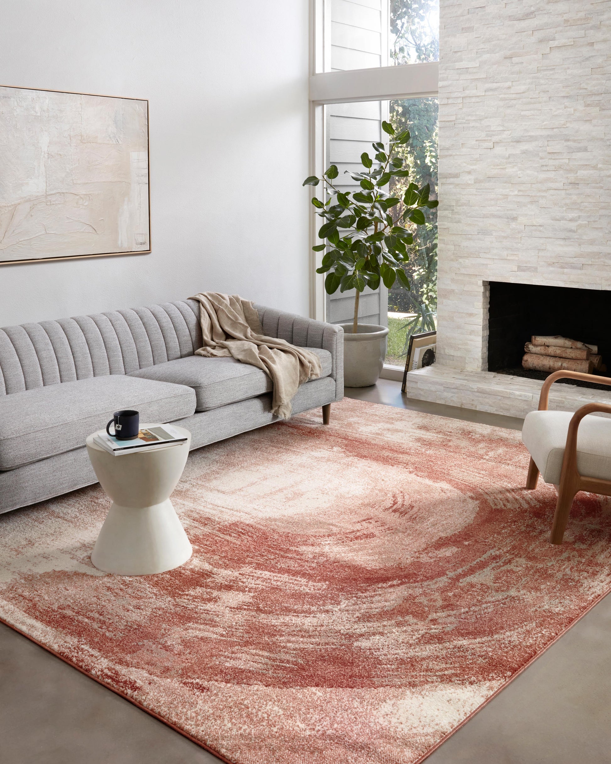 Loloi II Spirit SPI-03 Rose Spice Contemporary Power Loomed Rug