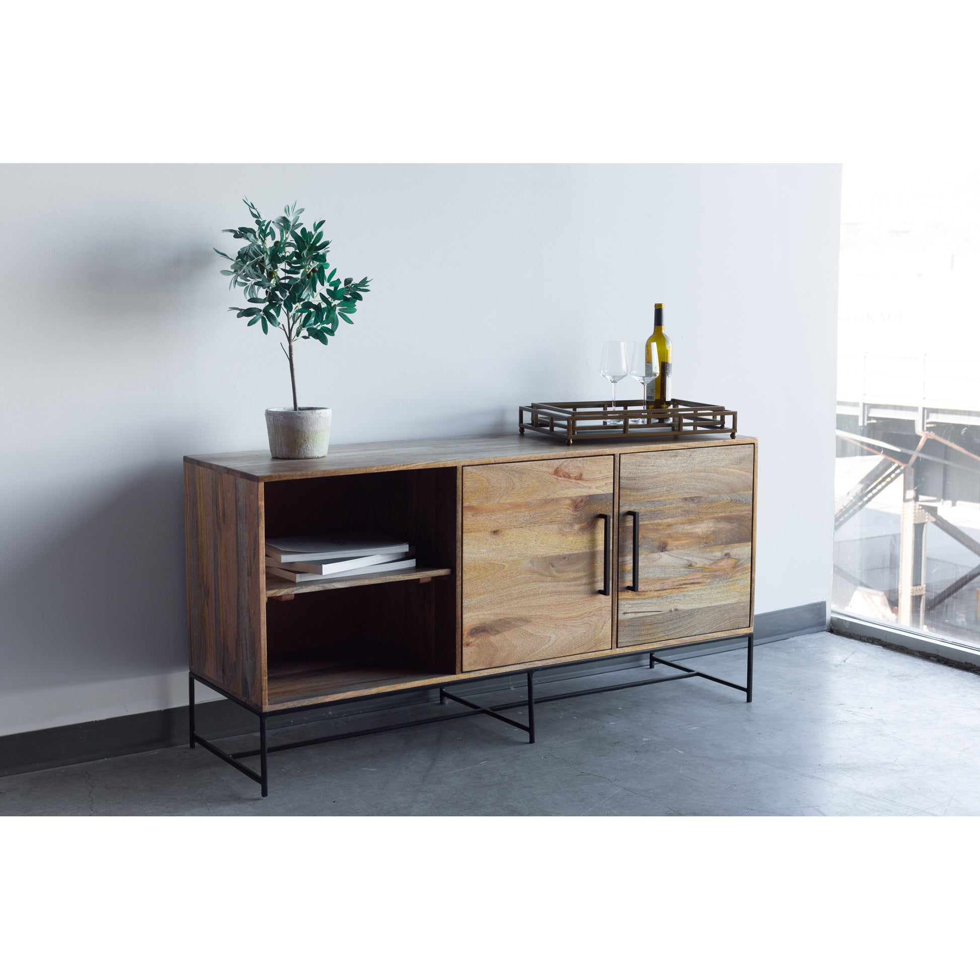 Moes Home Media Units Colvin Natural Scandinavian Furniture