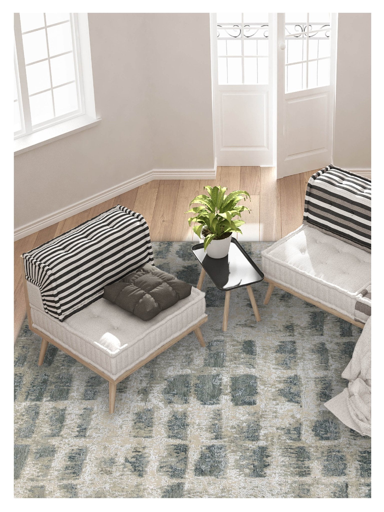 Limited SYDNEY SD - 545 SILVER SAND Transitional Knotted Rug - Rugs - Limited - Atlanta Designer Rugs