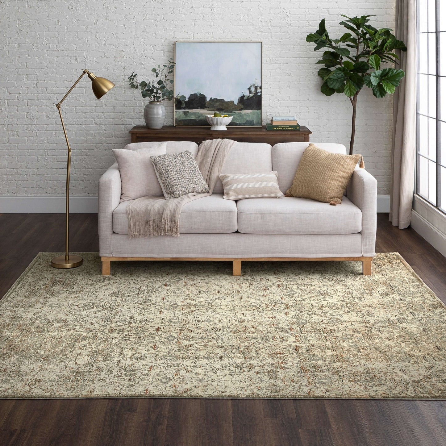 Karastan Divina R1156 Cream Machinemade Rug - Rugs - Karastan - Atlanta Designer Rugs