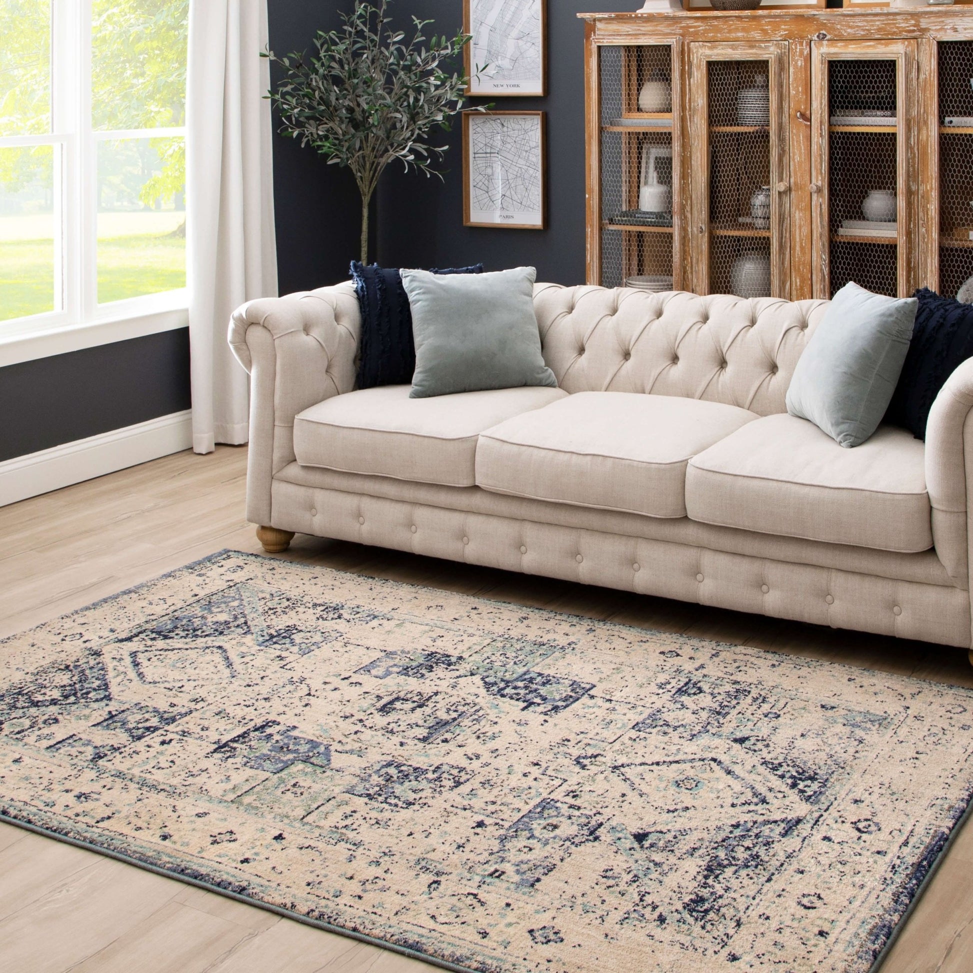 Karastan Cosmopolitan 90960 Indigo Traditional Machinemade Rug - Rugs - Karastan - Atlanta Designer Rugs