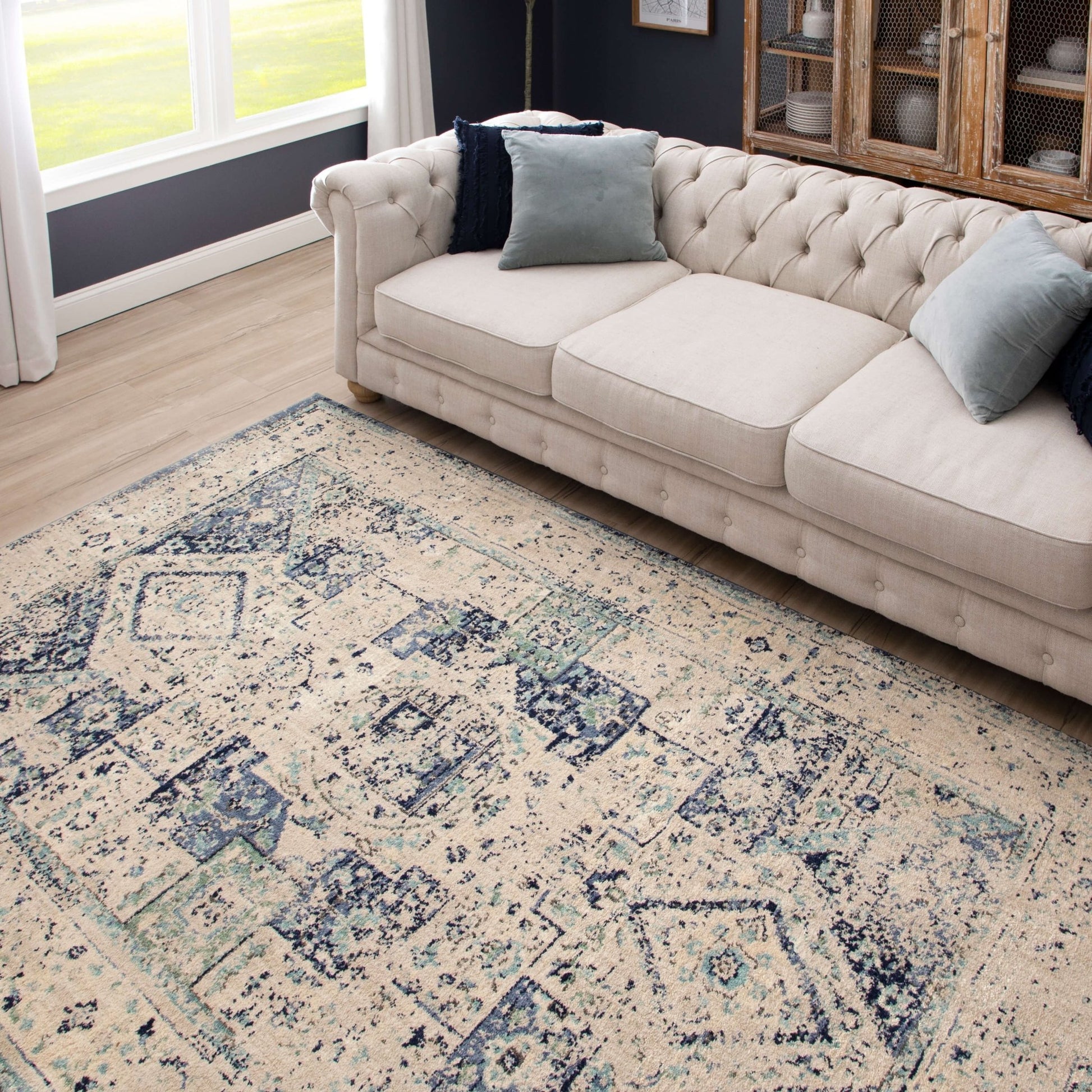 Karastan Cosmopolitan 90960 Indigo Traditional Machinemade Rug - Rugs - Karastan - Atlanta Designer Rugs