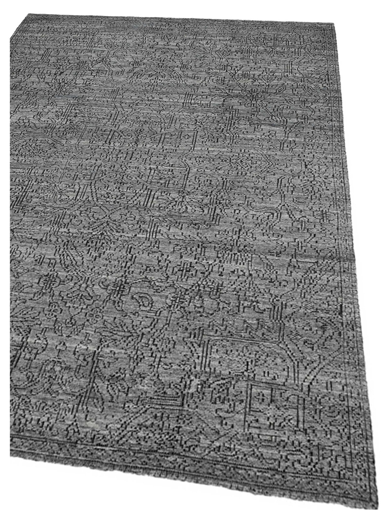 Artisan Serenade Grey Black Transitional Knotted Rug - Rugs - Artisan - Atlanta Designer Rugs