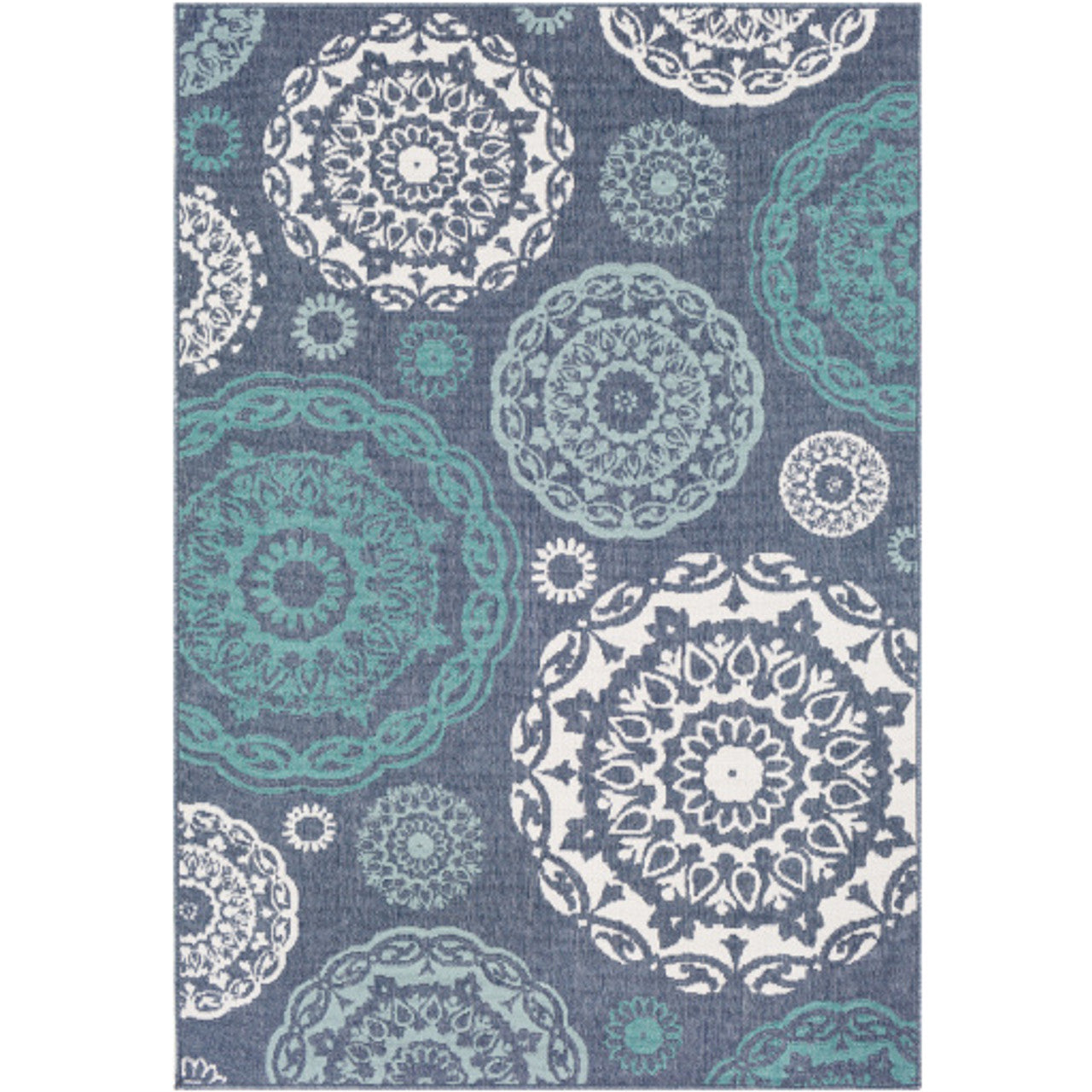 Surya Alfresco ALF-9666 Navy  Cottage Machinemade Rug