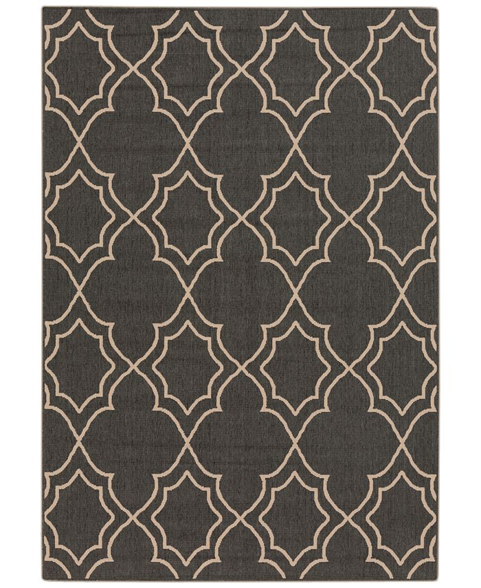 Surya Alfresco ALF-9590 Black  Cottage Machinemade Rug