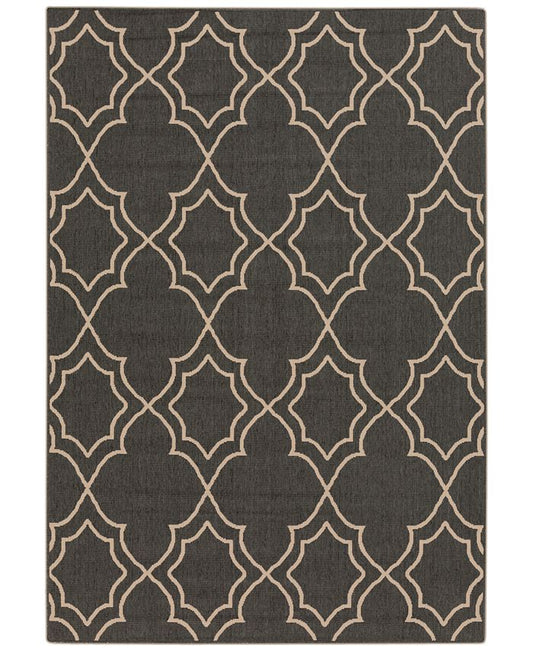 Surya Alfresco ALF-9590 Black  Cottage Machinemade Rug