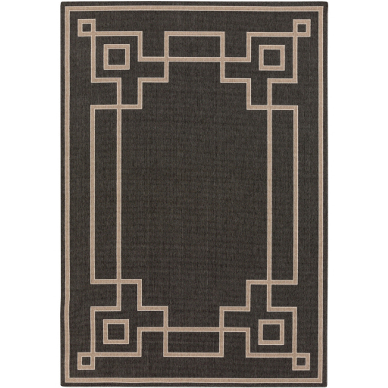 Surya Alfresco ALF-9630 Black  Cottage Machinemade Rug