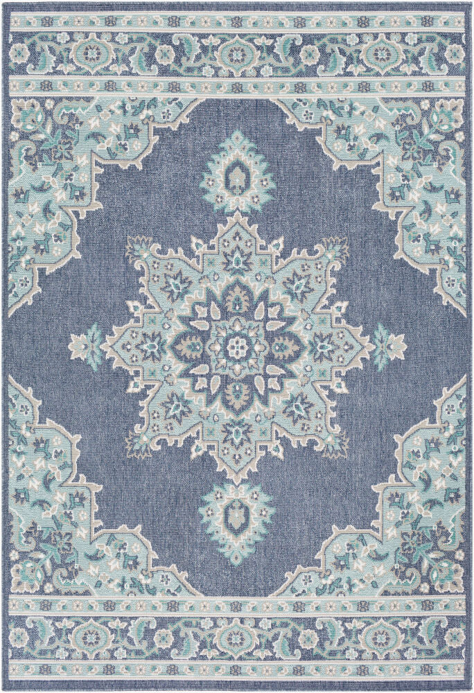 Surya Alfresco ALF-9670 Navy  Traditional Machinemade Rug