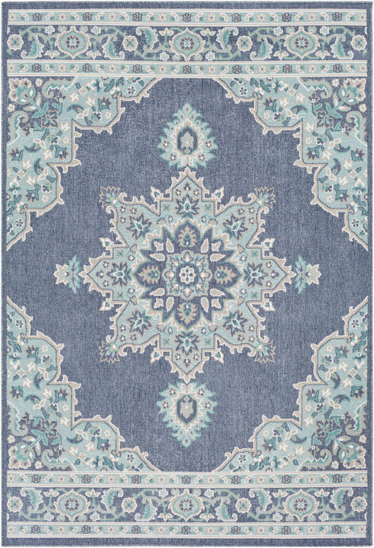 Surya Alfresco ALF-9670 Navy  Traditional Machinemade Rug