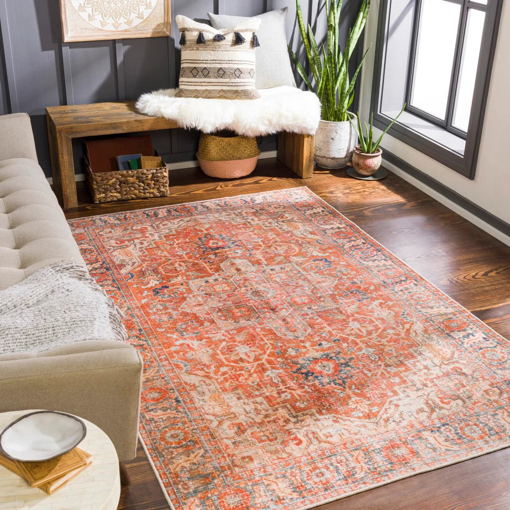 Surya Lavable LVB-2303 Rust  Traditional  Rug