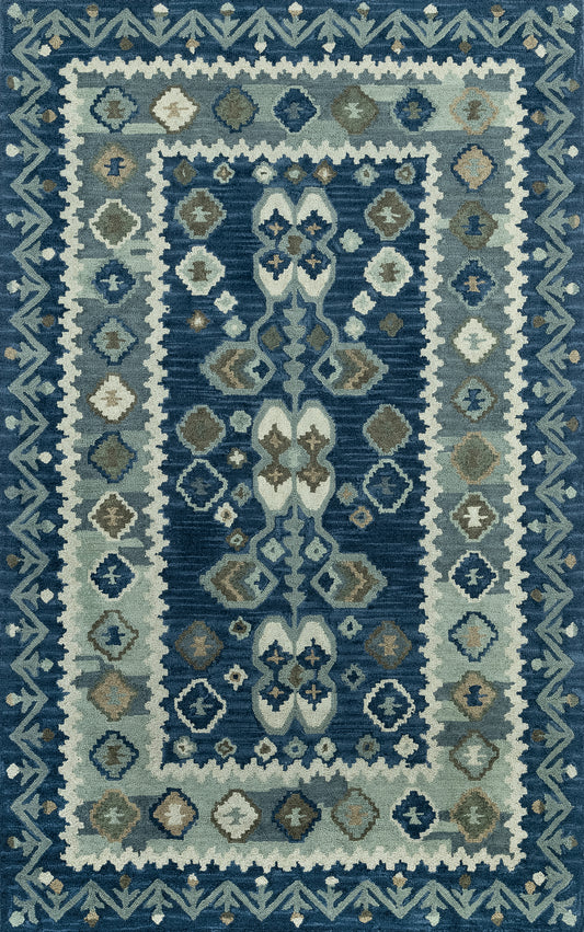 Momeni Tangier  Blue  Traditional