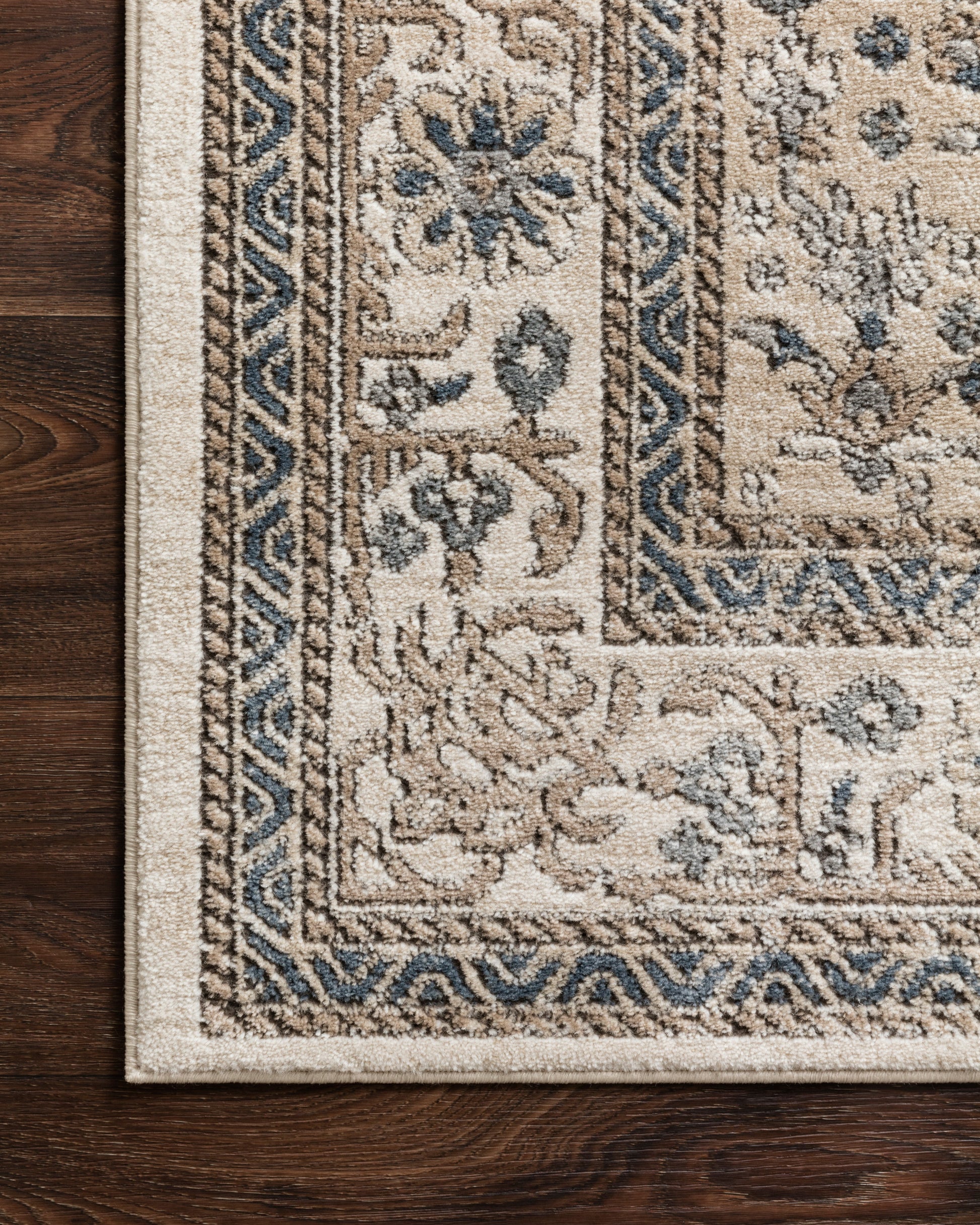 Loloi II Teagan TEA-02 Oatmeal Ivory Traditional Power Loomed Rug