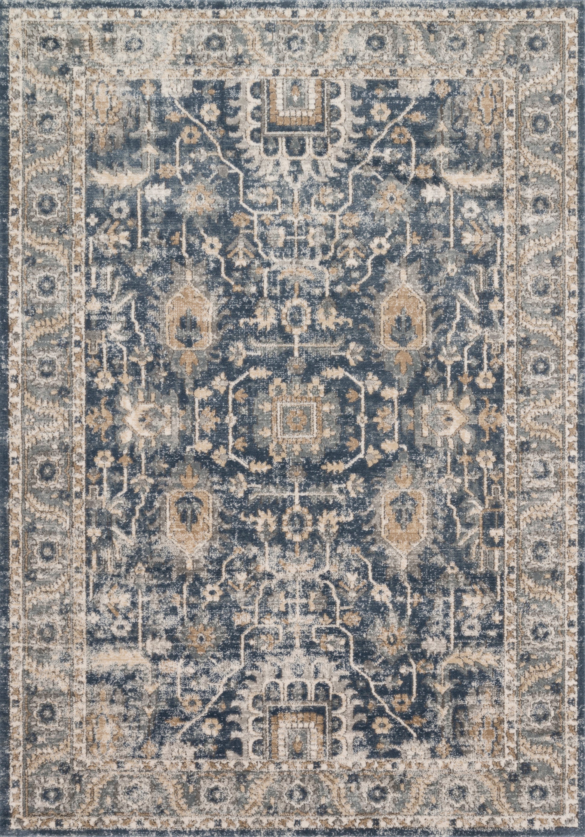 Loloi II Teagan TEA-03 Denim Pebble Traditional Power Loomed Rug