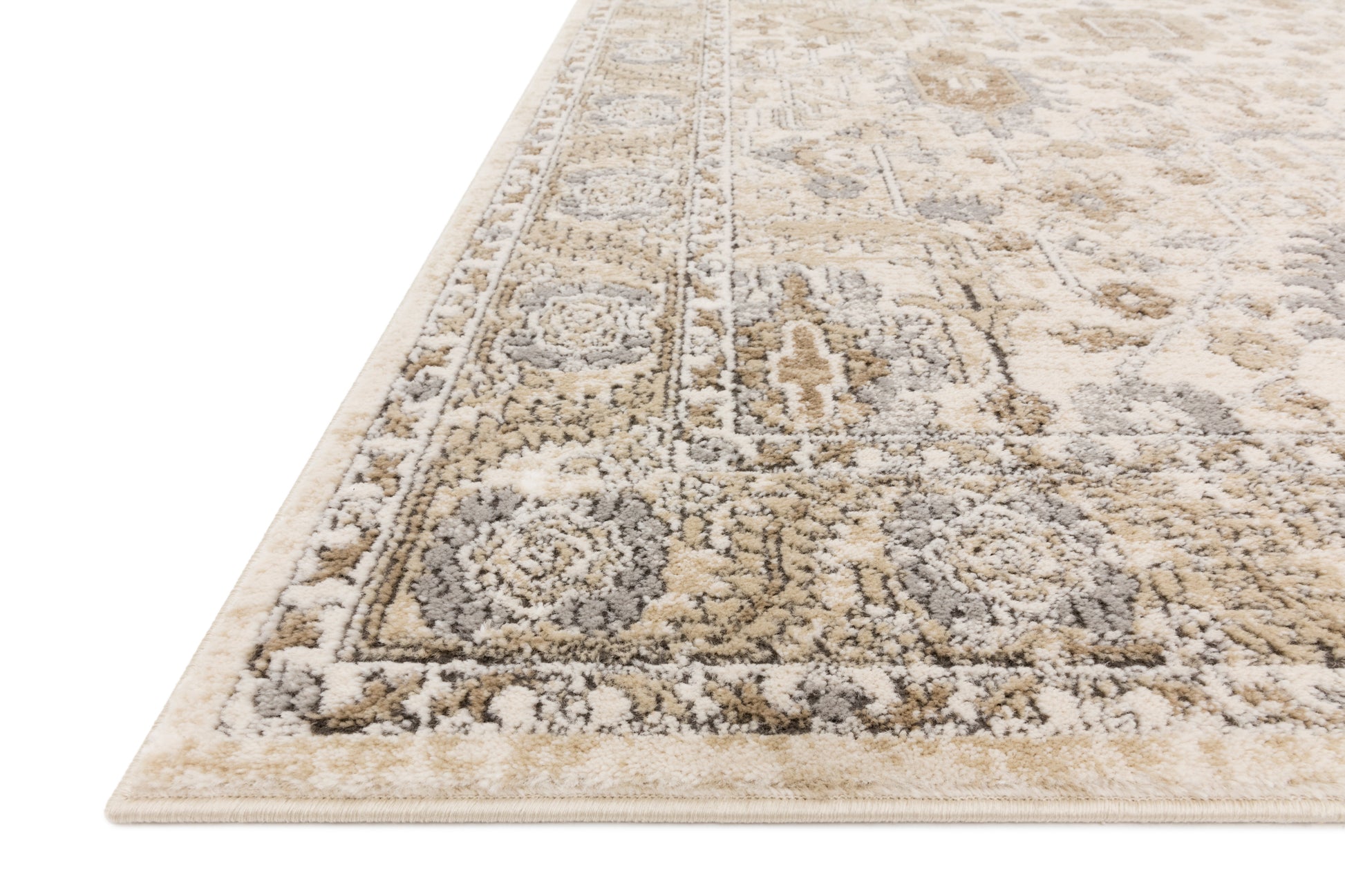 Loloi II Teagan TEA-03 Ivory Sand Traditional Power Loomed Rug