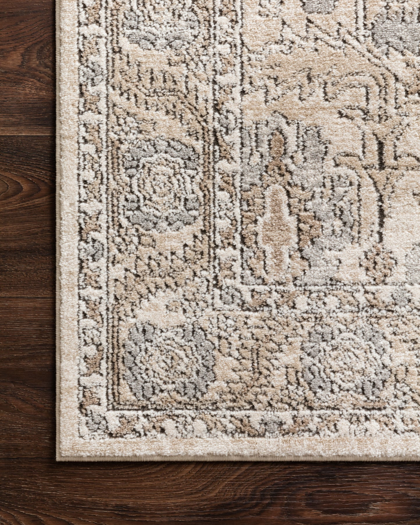 Loloi II Teagan TEA-03 Ivory Sand Traditional Power Loomed Rug