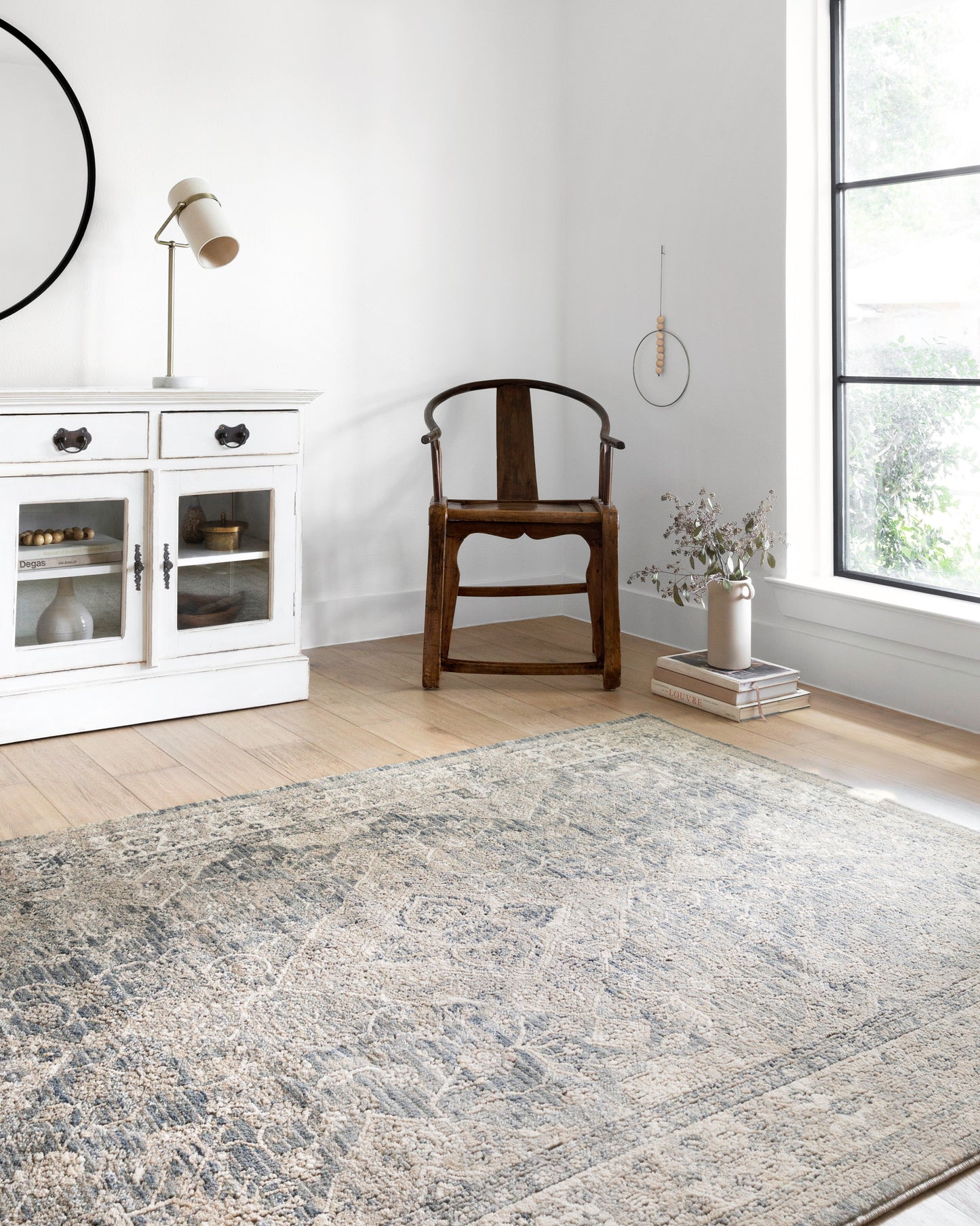 Loloi II Teagan TEA-04 Sky Natural Traditional Power Loomed Rug