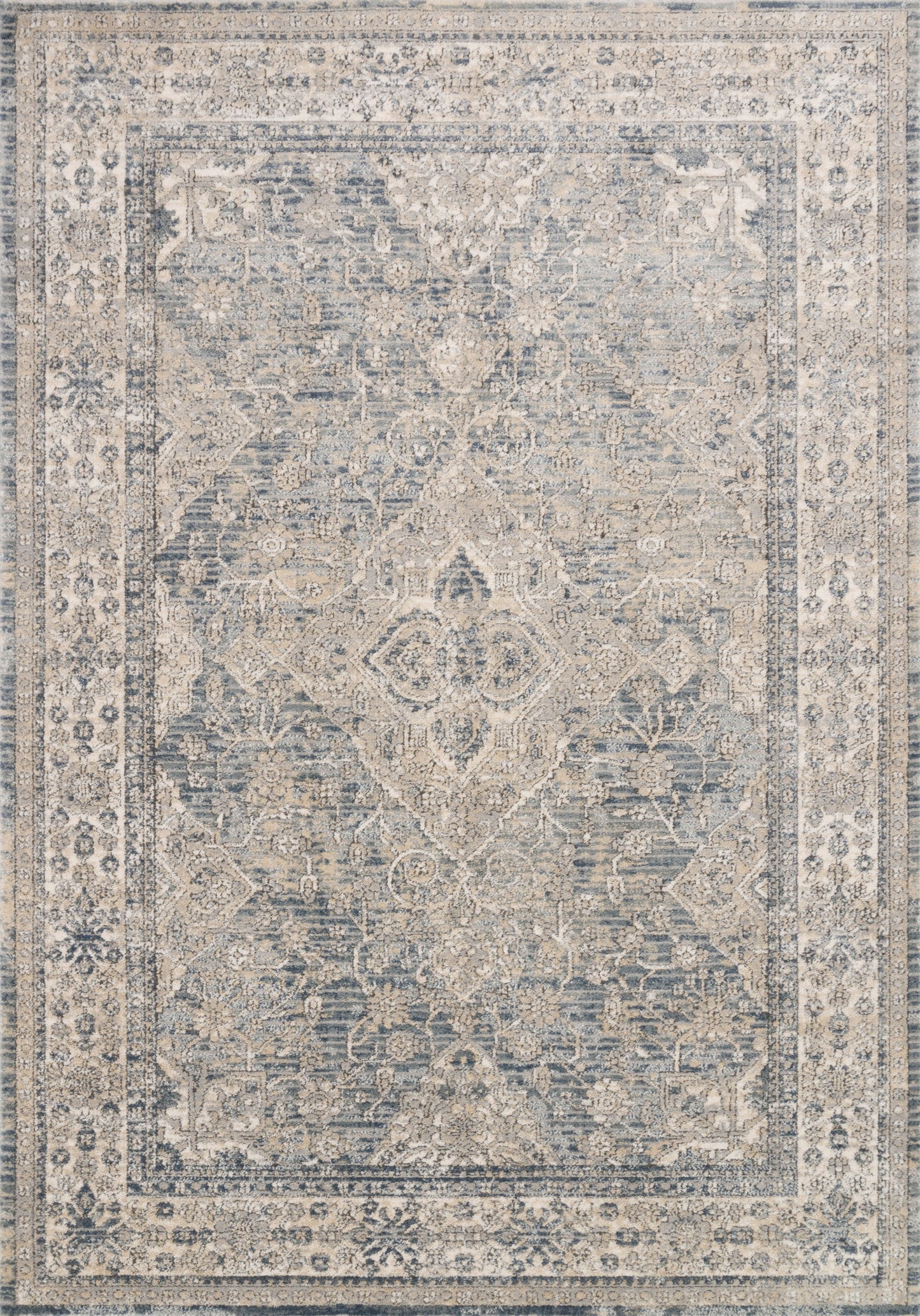 Loloi II Teagan TEA-04 Sky Natural Traditional Power Loomed Rug