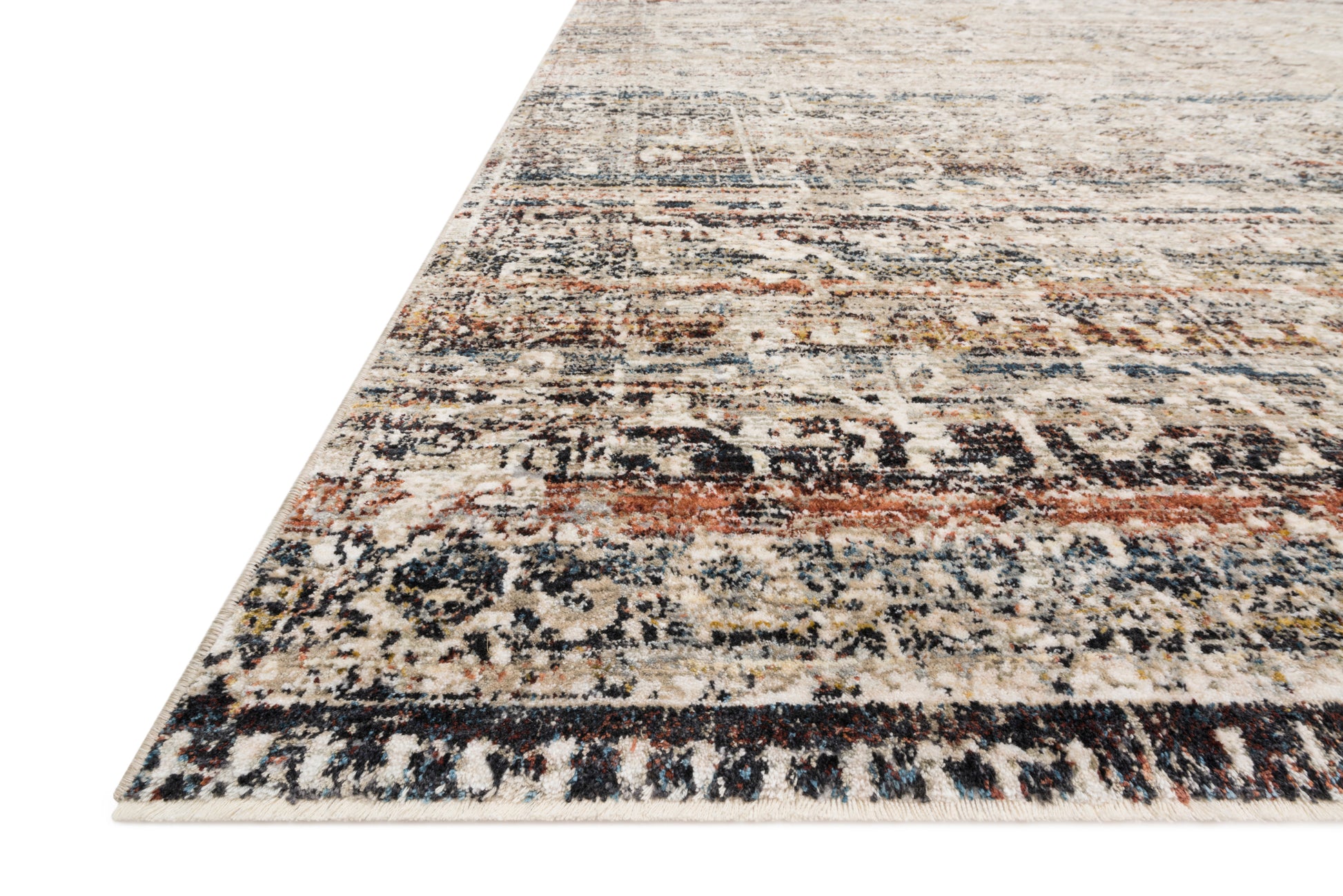 Loloi Theia THE-03 Taupe Multi Traditional Power Loomed Rug