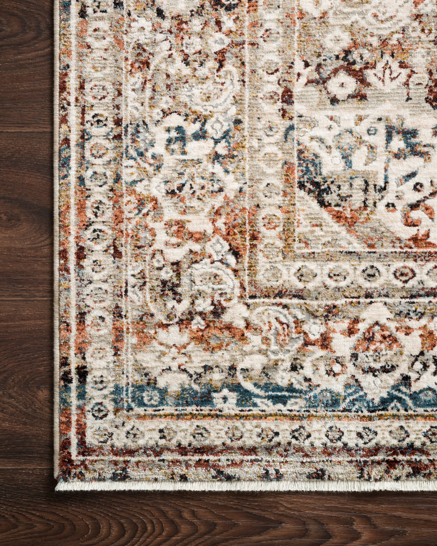 Loloi Theia THE-05 Taupe Brick Traditional Power Loomed Rug